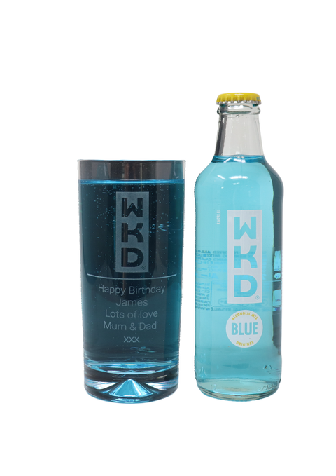 Personalised Highball Glass & WKD Blue - WKD Design