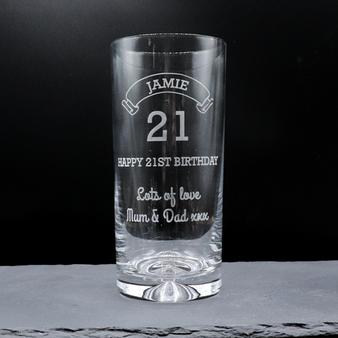 Personalised Birthday Age Highball Glass