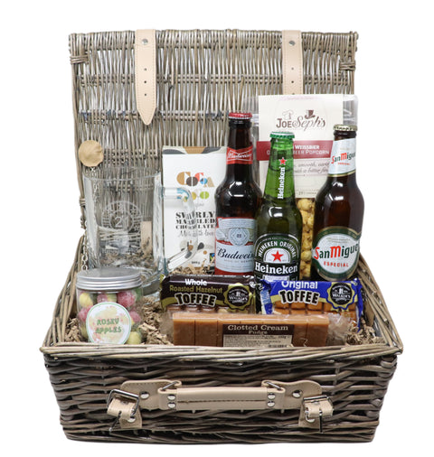 Personalised Luxury Lager Beer Hamper Gift Set - Birthday Design Pint Tankard