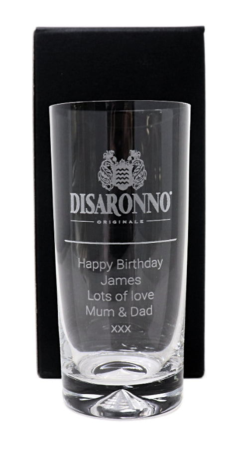 Personalised Highball Glass & Disaronno - Label Design