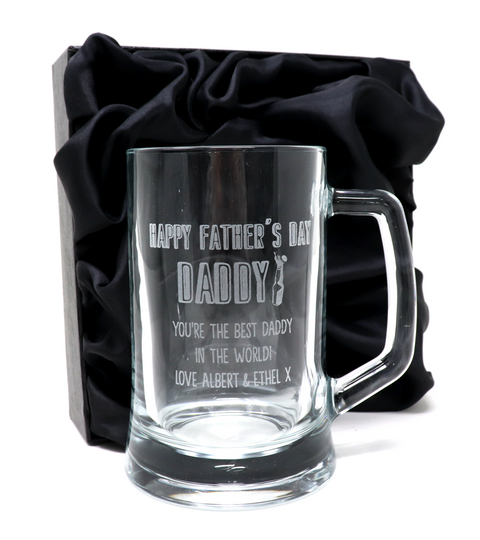 Personalised Pint Glass Tankard - Father's Day Design