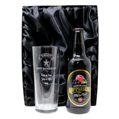 Personalised Pint Glass & Beer/Cider - Father's Day Design
