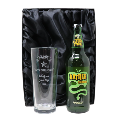 Personalised Pint Glass & Beer/Cider - Father's Day Design