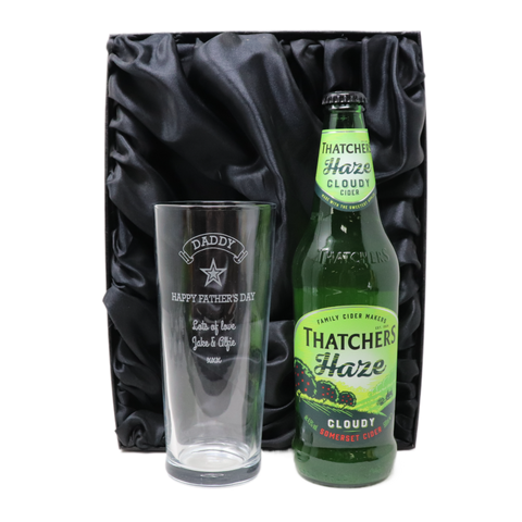 Personalised Pint Glass & Beer/Cider - Father's Day Design