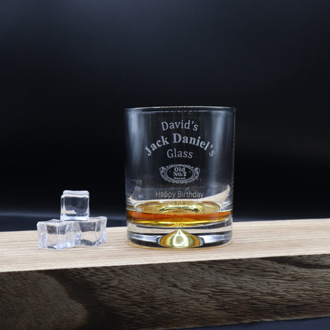 Personalised Glass Tumbler - Jack Daniels Design