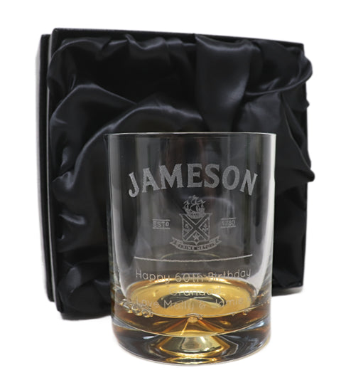 Personalised Glass Tumbler - Jameson Label Design