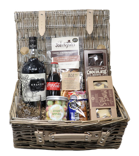 Personalised Luxury Kraken Rum Alcohol Christmas Hamper
