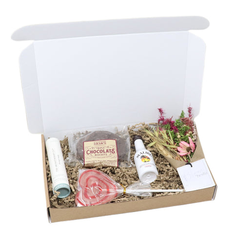 Flowers, Treats & Malibu Letterbox Gift