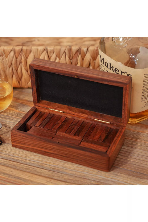 Personalised Wooden Dominoes Gift Box