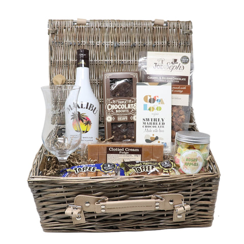 Personalised Luxury Pina Colada Hamper with Malibu