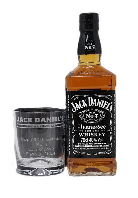 Personalised Glass Tumbler & Jack Daniels - Banner Design