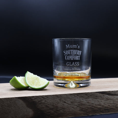 Personalised Glass Tumbler - Southern Comfort Design
