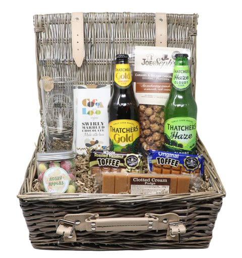 Personalised Luxury Thatchers Hamper & Engraved Cider Glass