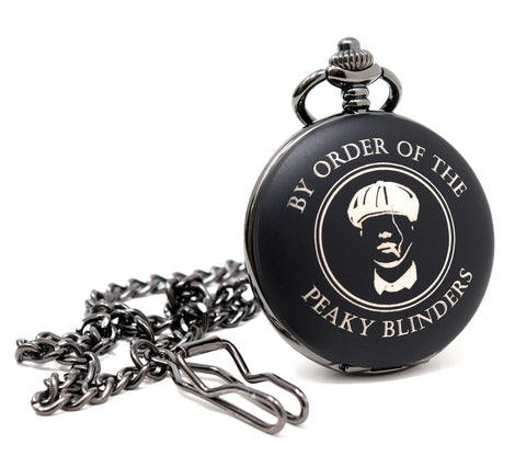 Personalised Black Pocket Watch - Peaky Blinders Design