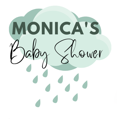 Personalised Baby Shower Rain Design Drink Toppers