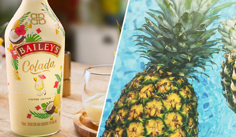 Personalised Dimple Glass Tumbler & 70cl Baileys Pina Colada - Baileys Design