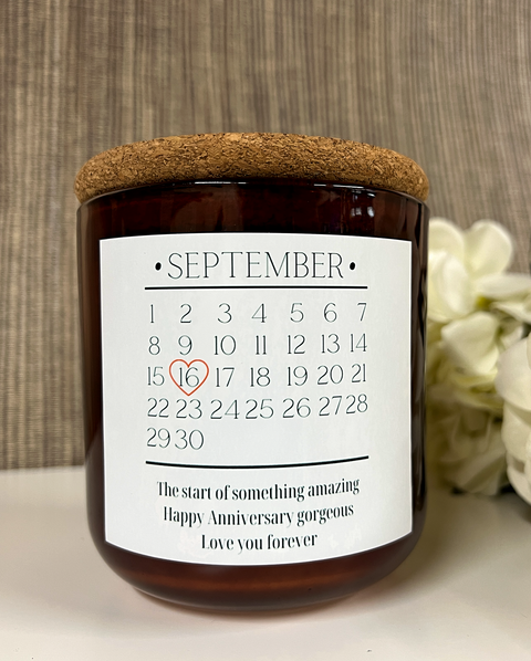 Personalised Calendar Design Scented Candle