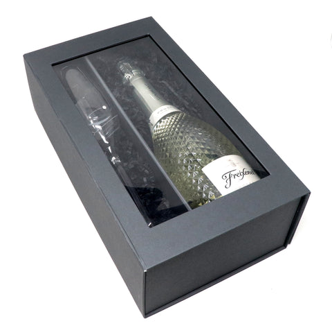 Personalised Diamante Flute & 75cl Freixenet Prosecco