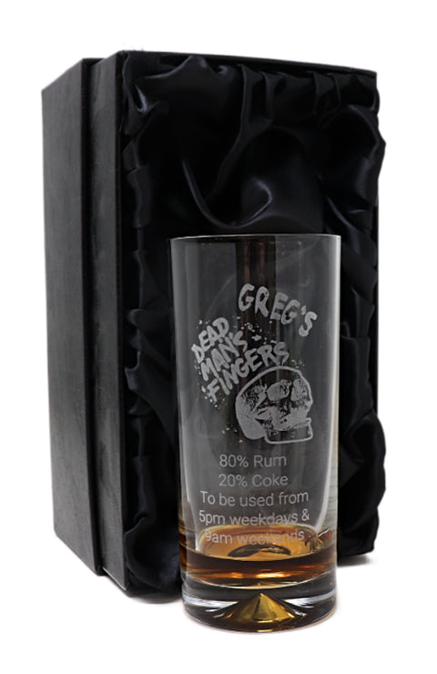 Personalised Highball Glass - Dead Man's Fingers Rum Design