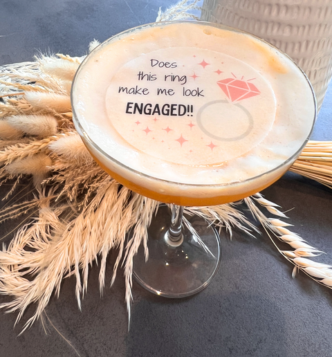 Look Engaged Design Edible Cocktail Drink Toppers