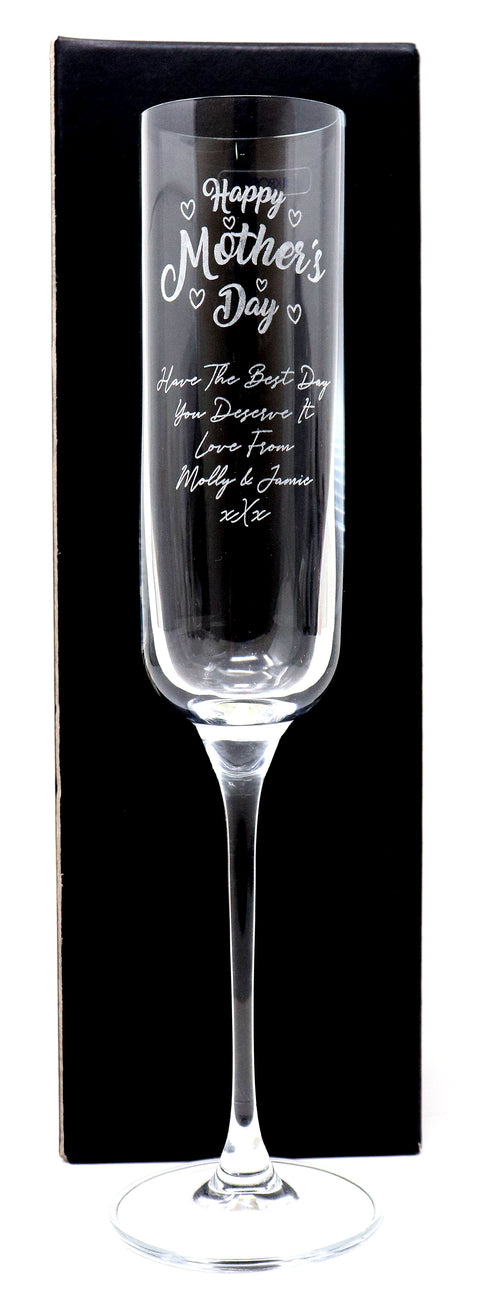 Personalised Fusion Champagne Flute - Mothers Day Design