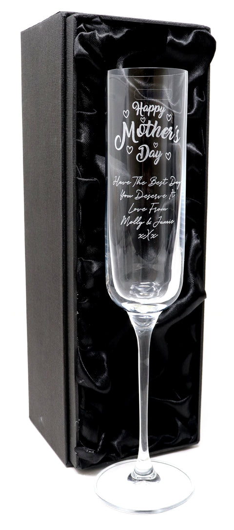 Personalised Fusion Champagne Flute - Mothers Day Design