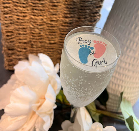 Baby Shower Gender Reveal Design Drink Toppers