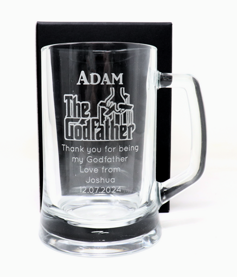 Personalised Pint Glass Tankard - The Godfather Design