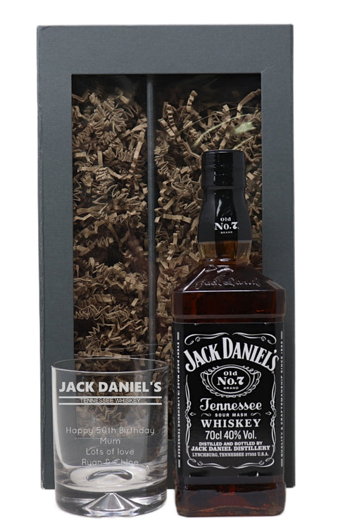 Personalised Glass Tumbler & Jack Daniels - Banner Design