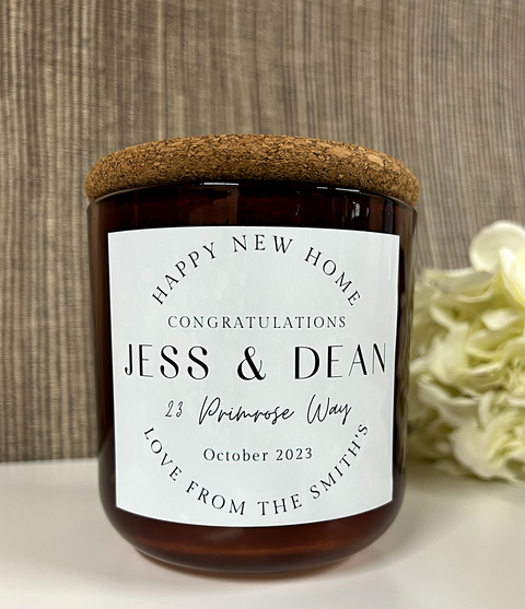 Personalised New Home Arch Design Scented Candle