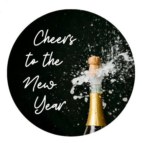 New Year Bottle Design Edible Drink Toppers
