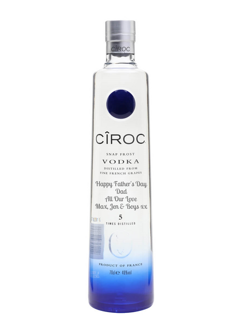 Personalised Bottle of Ciroc Original Vodka 70cl