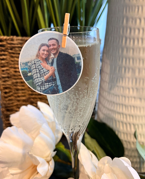 Personalised Photo Edible Cocktail Drink Toppers