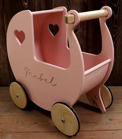 Personalised Wooden Dolls Pram