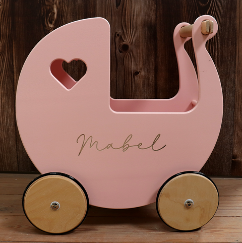 Personalised Wooden Dolls Pram