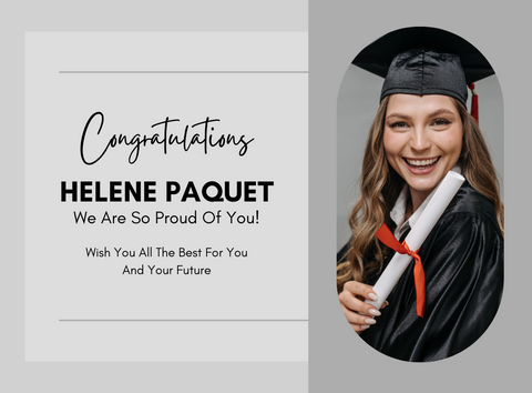 Personalised Prosecco Bottle Label - Graduation Photo Design