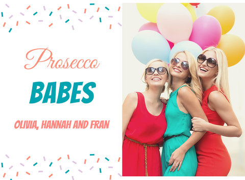 Personalised Prosecco Bottle Label - Prosecco Babes Photo Design