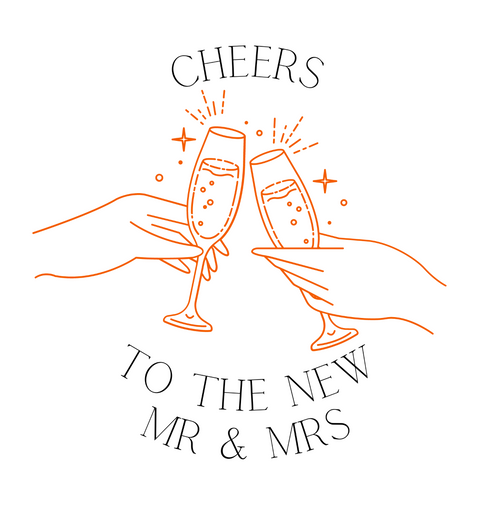 Personalised Cheers Wedding/Anniversary Design Drink Toppers