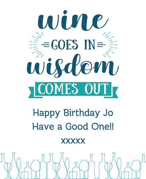 Personalised Wine Bottle Label - Wine Wisdom Design