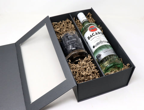 Personalised Glass Tumbler & Bacardi - Bacardi Design