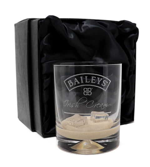 Personalised Glass Tumbler - Baileys Label Design
