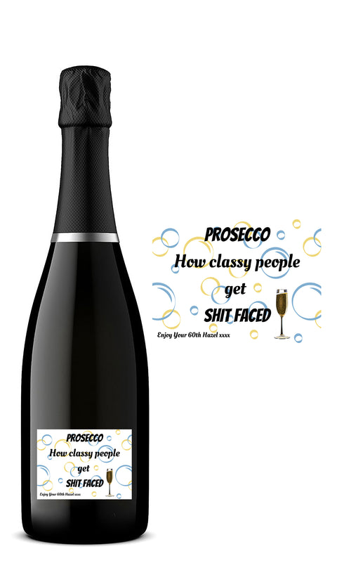 Personalised Prosecco Bottle Label - Classy People Design