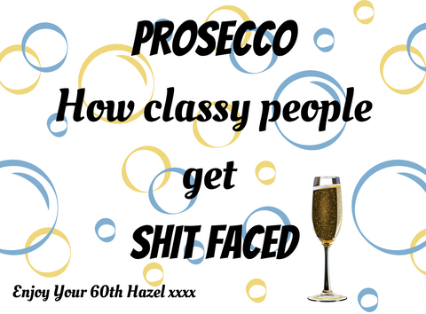 Personalised Prosecco Bottle Label - Classy People Design