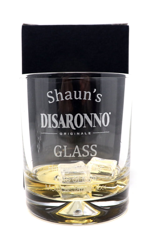 Personalised Glass Tumbler - Disaronno Design