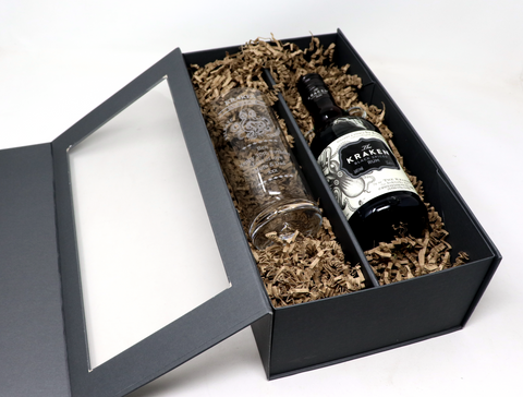 Personalised Kraken Octopus Highball Glass & 35cl Kraken Rum Gift Set