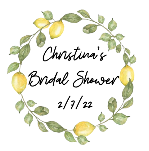 Personalised Lemon Wreath Edible Cocktail Drink Toppers