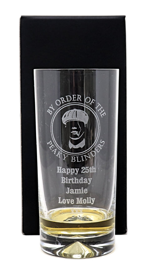 Personalised Highball Glass - Peaky Blinders Design