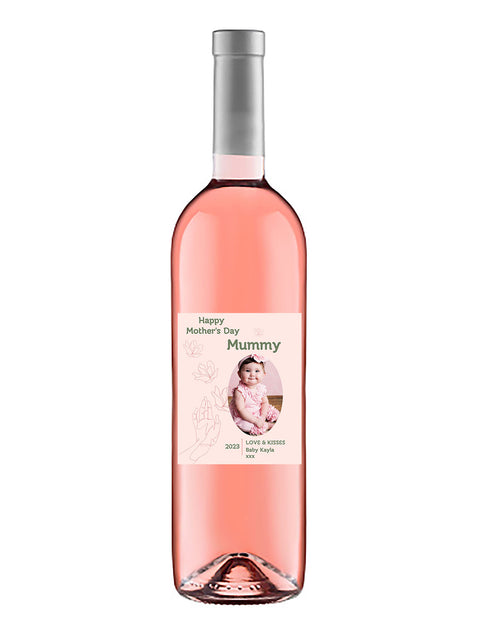 Personalised Wine Bottle Label - Mother´s Day Photo Design