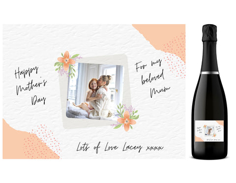 Personalised Prosecco Bottle Label - Mother´s Day Photo Design