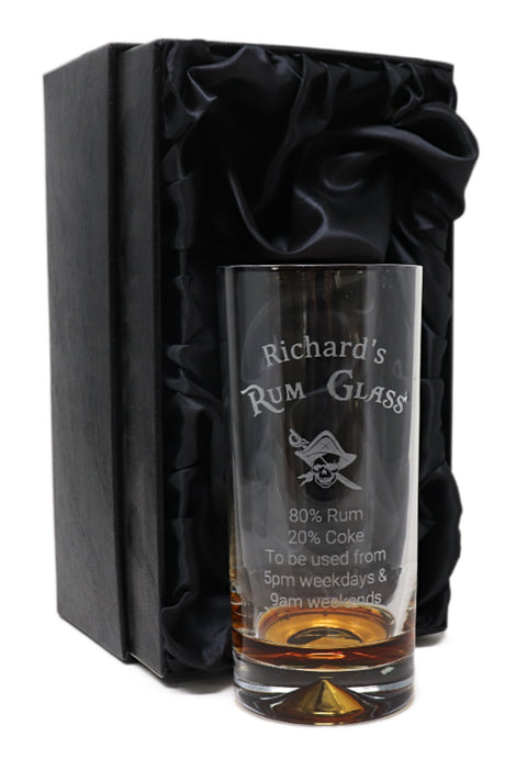 Personalised Rum % Highball Glass